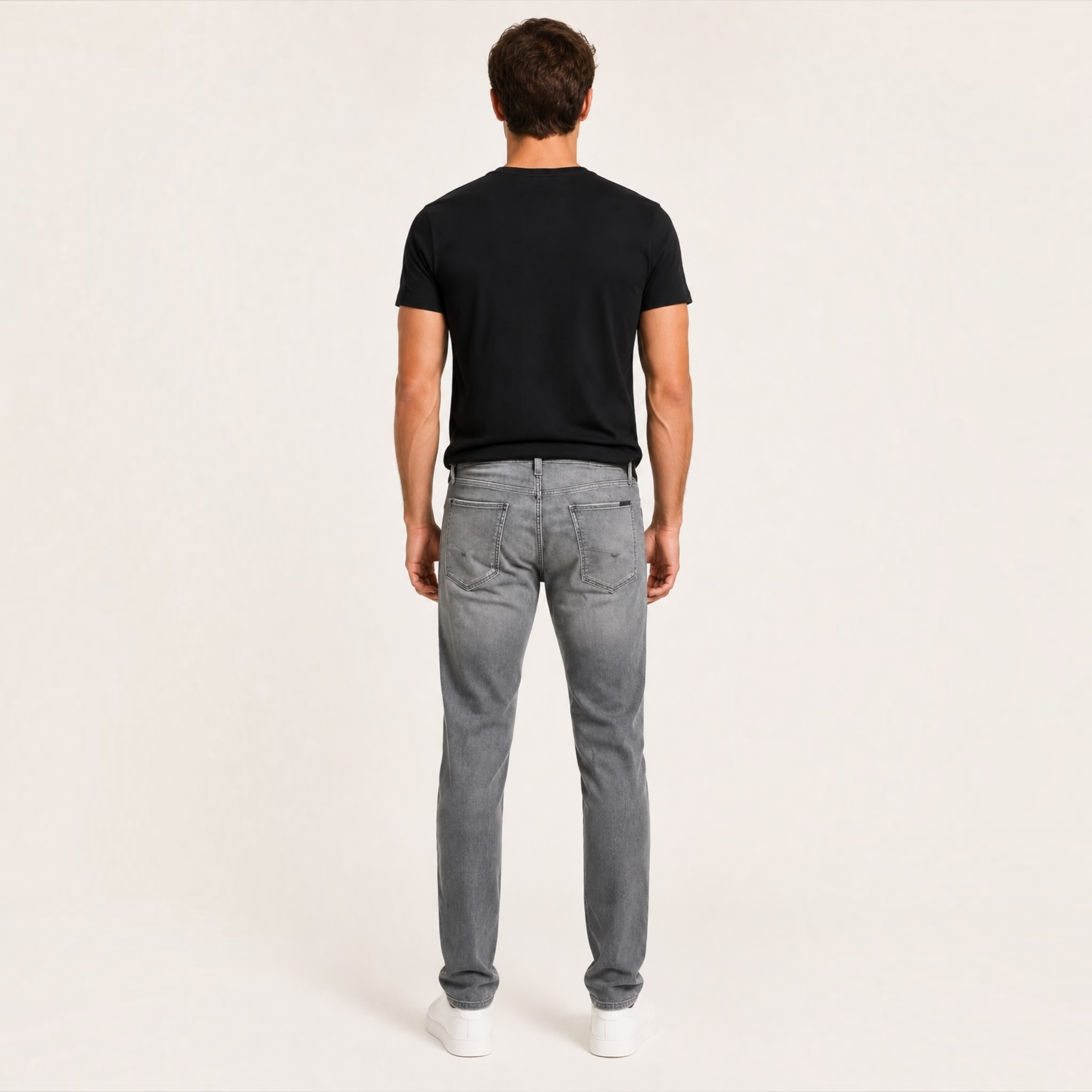 Hudson Blake Bronx Men’s Slim Straight Distressed Gray Jeans