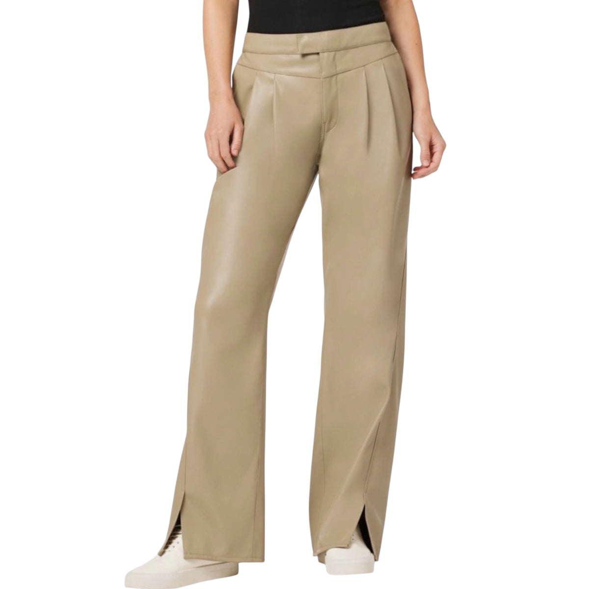 HUDSON High-Rise Rosie Faux Leather Trouser in CHINCHILLA Sz 28