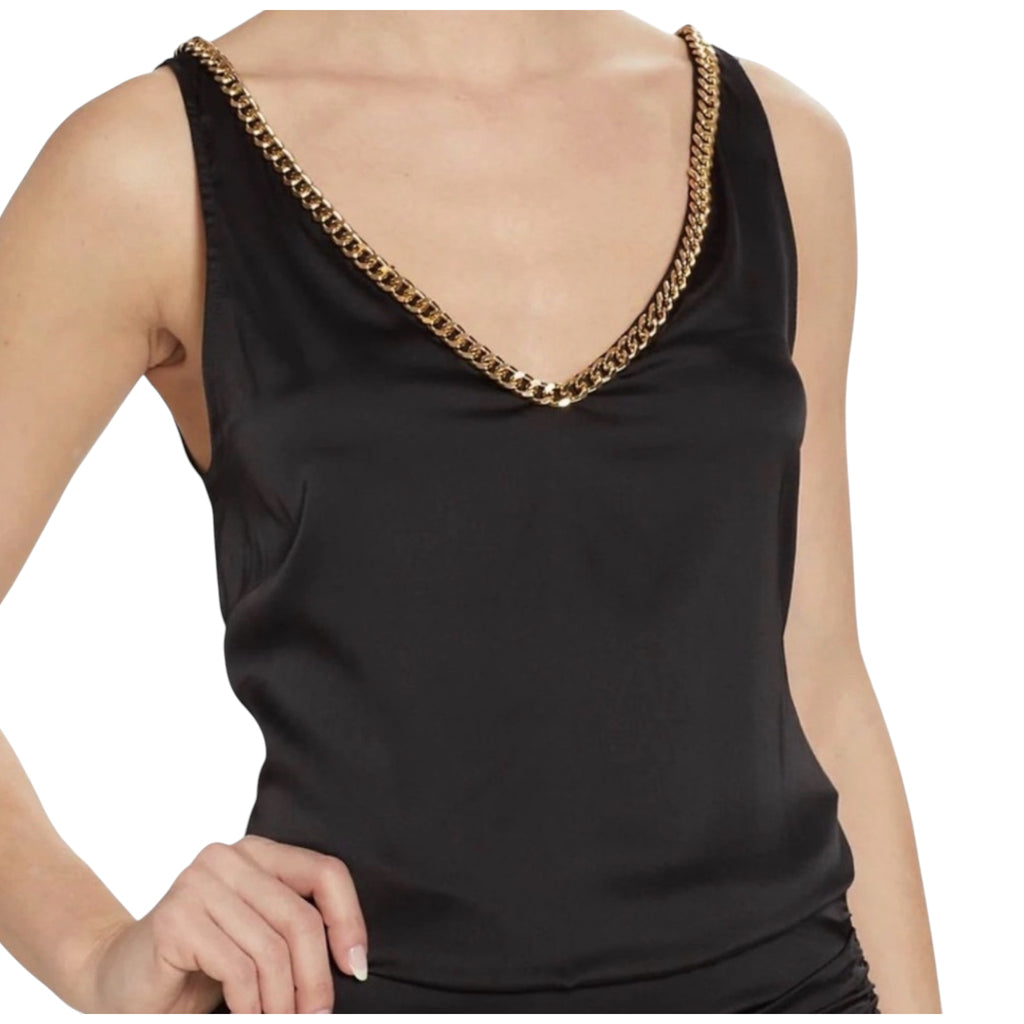 Generation Love Black Kinsley Chain Minidress Sz XS