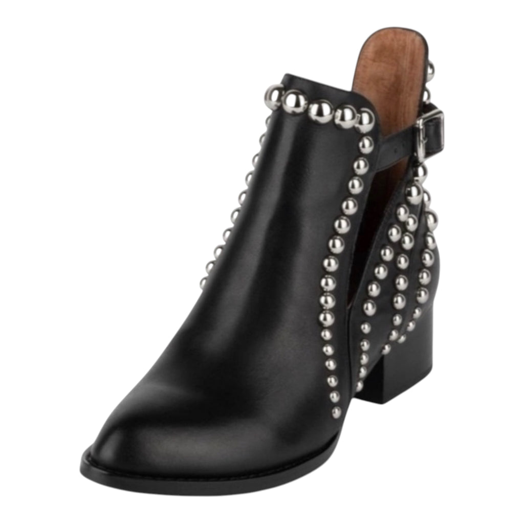 Jeffrey Campbell Black Rylance Studded Bootie Sz 8