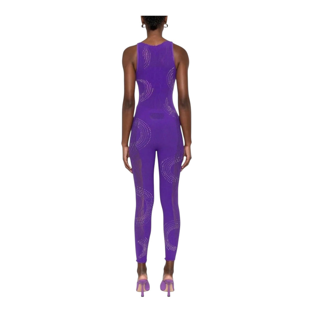 Poster Girl RHINESTONED JANICE JUMPSUIT in TWILIGHT Purple One Size