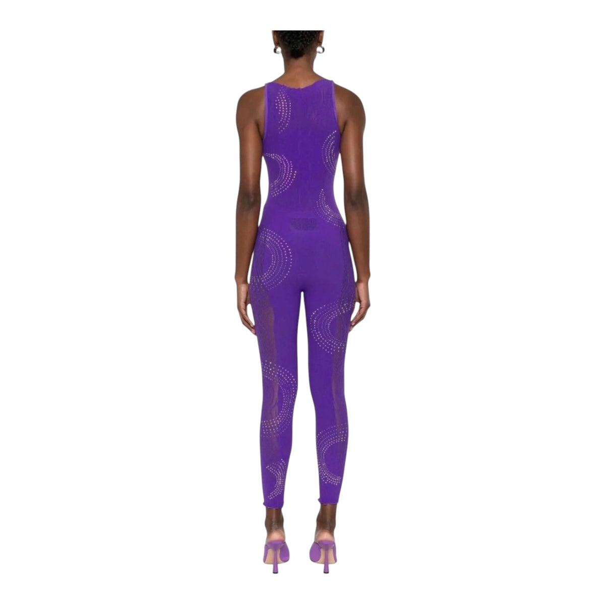 Poster Girl RHINESTONED JANICE JUMPSUIT in TWILIGHT Purple One Size