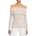 Enza Costa Off Shoulder Ribbed
Knit Top in Rose Tan Size Small