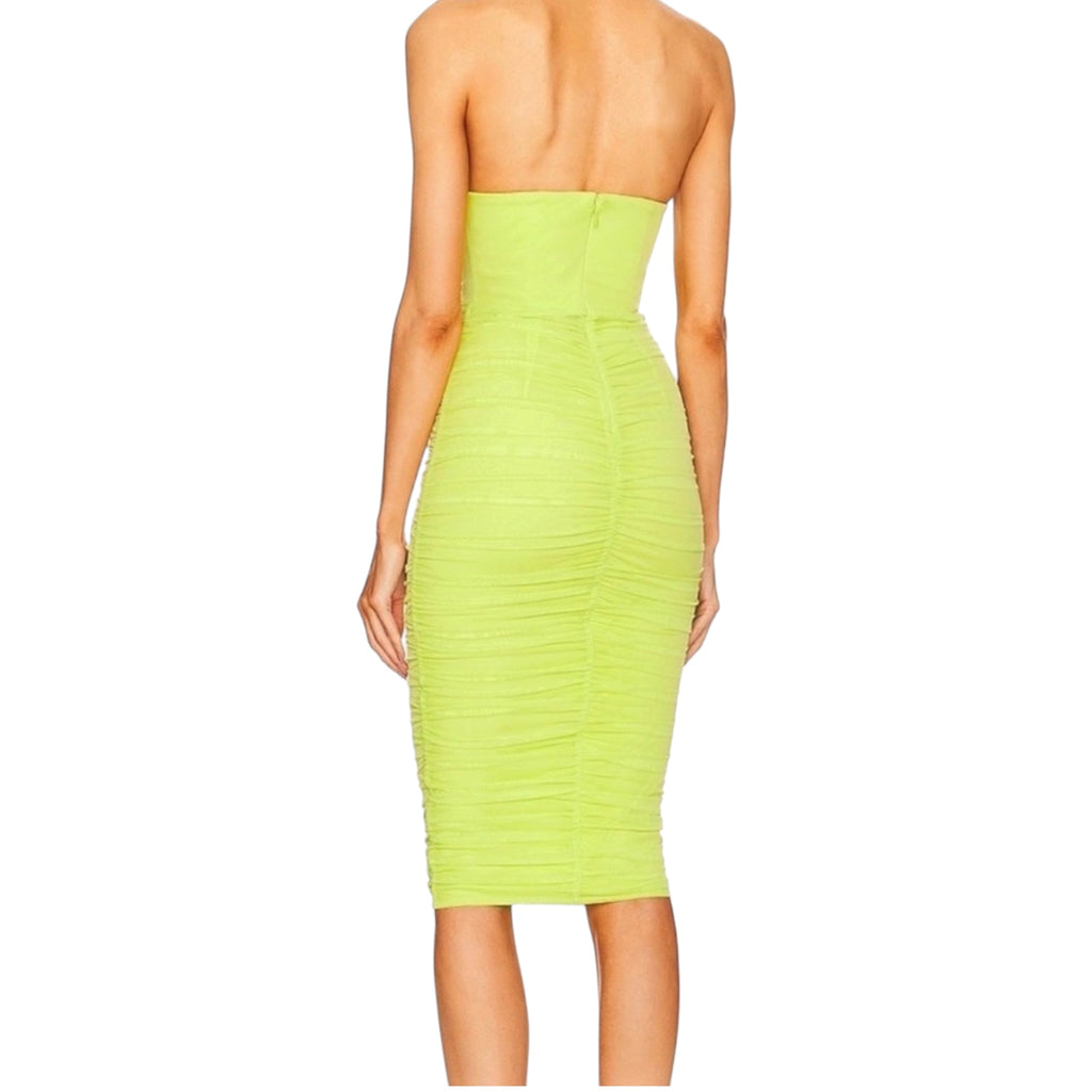 Michael Costello × REVOLVE India Midi Dress in Lime Green Sz Small