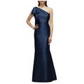 Alfred Sung
Bow One-Shoulder Satin
Twill Mermaid Gown Midnight Sz 8