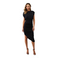 Line & Dot Desiree Ruched Midi Dress Black Sz XS