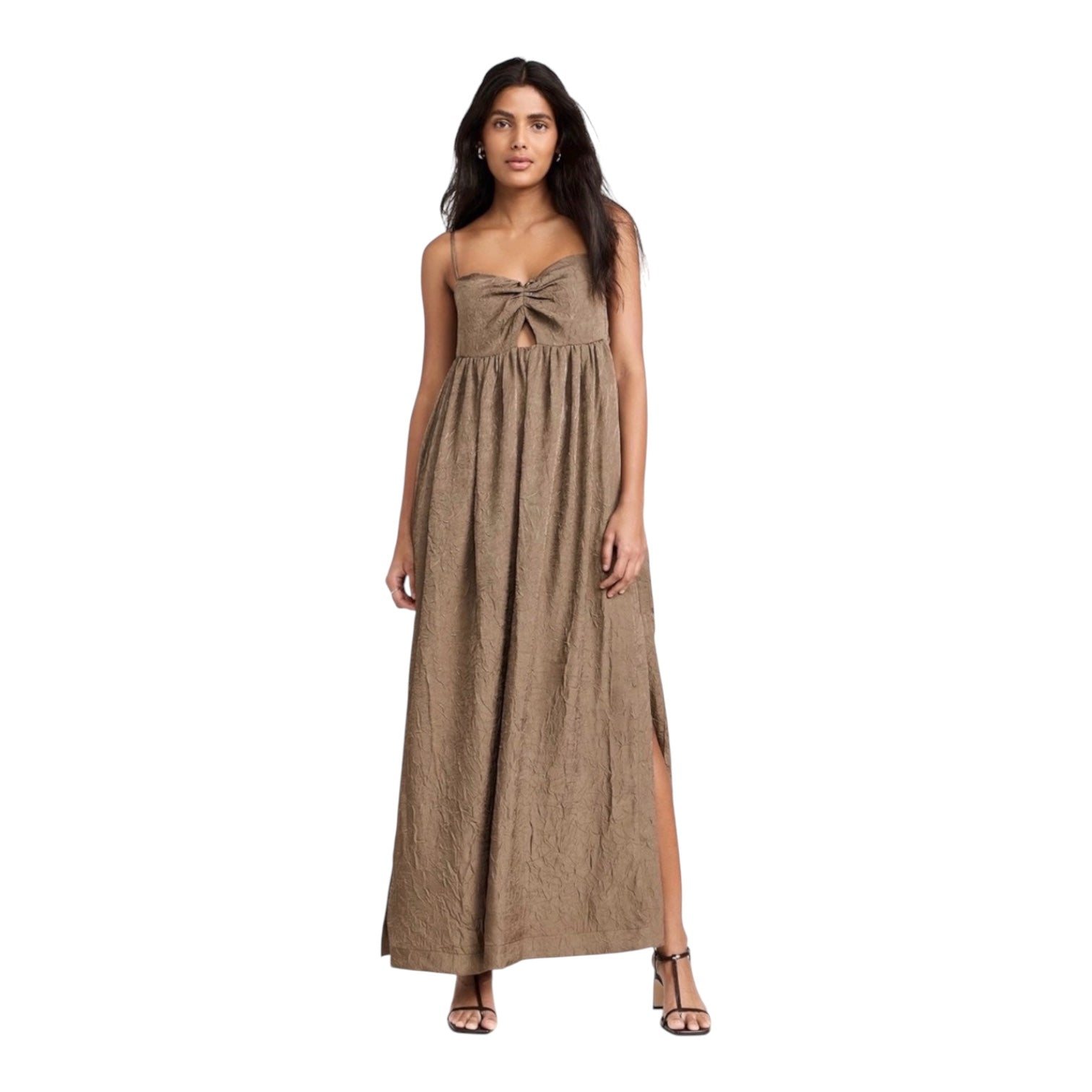 Line & Dot Una Maxi Dress in Olive Sz Small