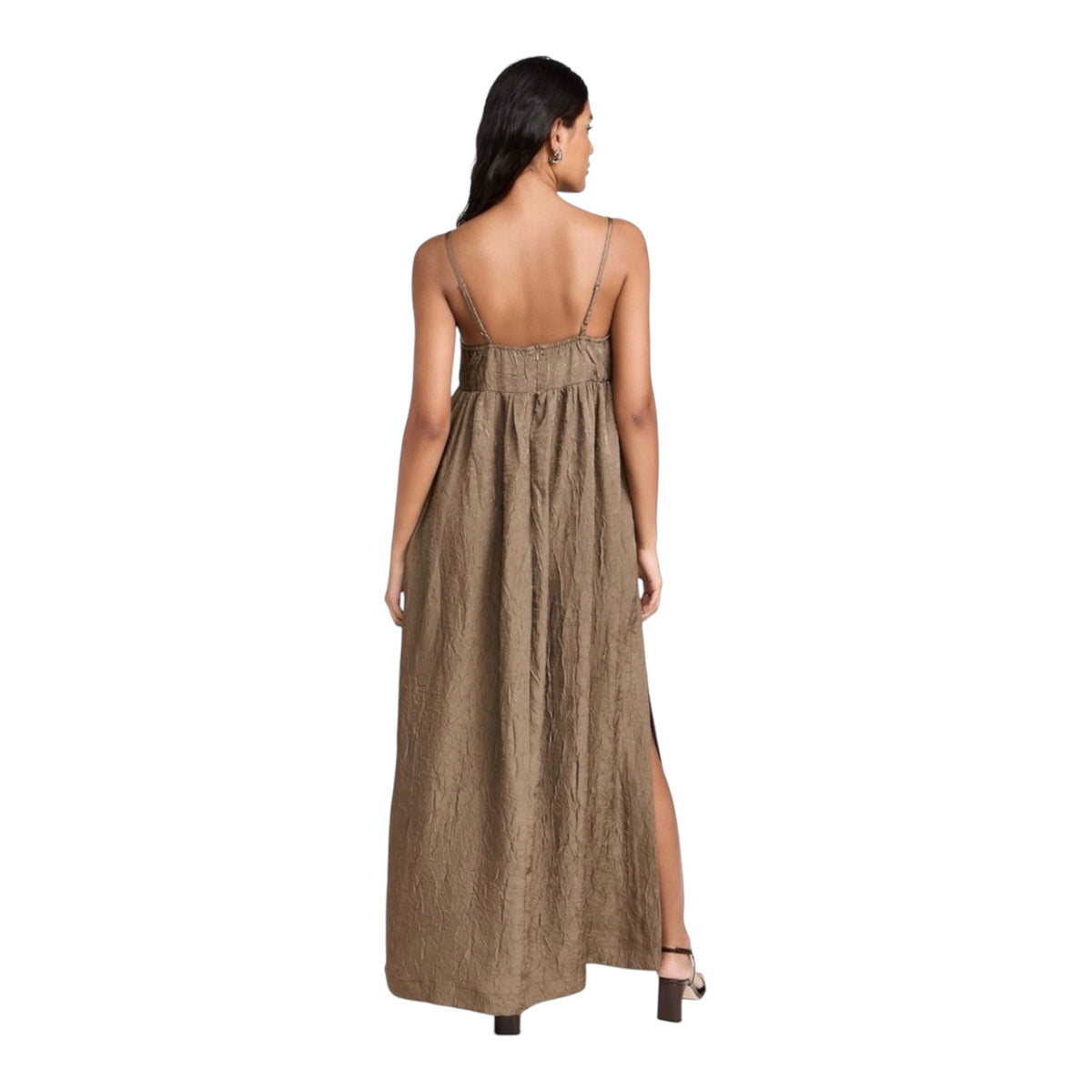 Line & Dot Una Maxi Dress in Olive Sz Small