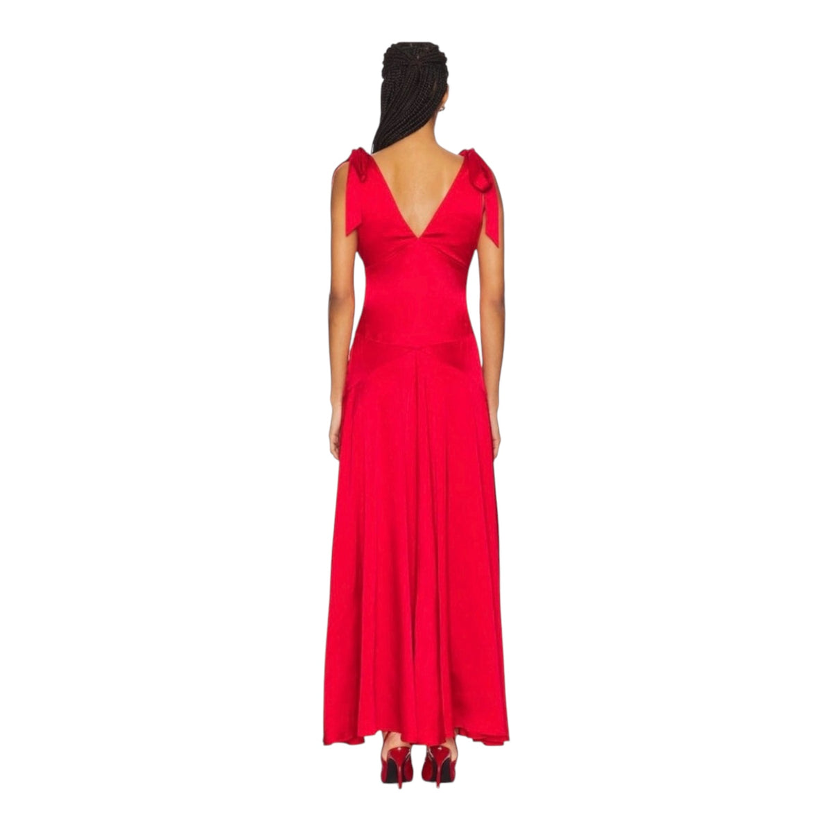 Line & Dot Harles Maxi Dress in Red Sz Small