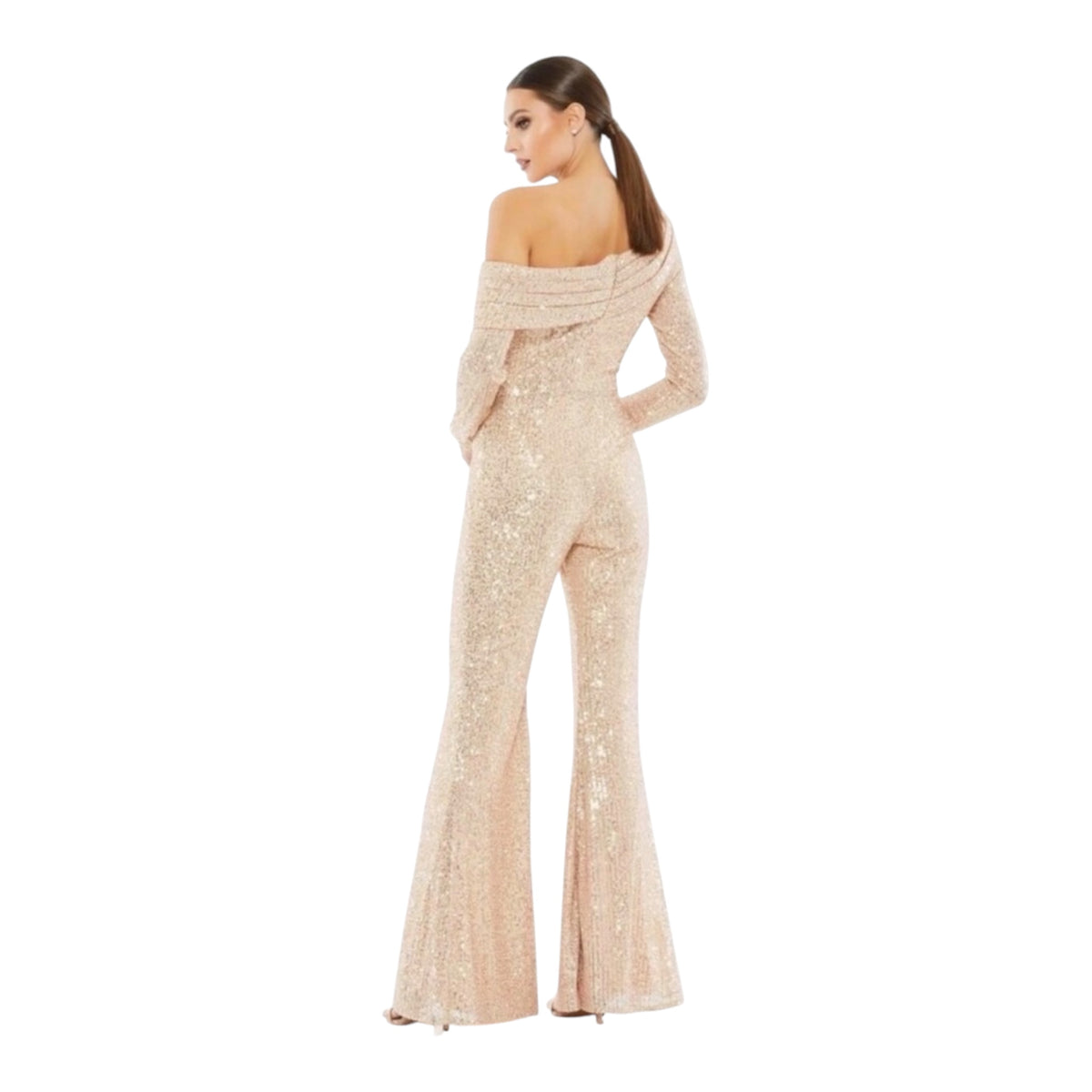 Mac Duggal 26596 Rose Gold
Sequin Off-Shoulder Jumpsuit Size
4