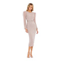 MAC DUGGAL 93622 Lilac Beaded Long Sleeve Embellished
Dress Sz 8