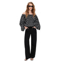 Caroline Constas Andros Off-Shoulder Polka Dot Top – Size XL