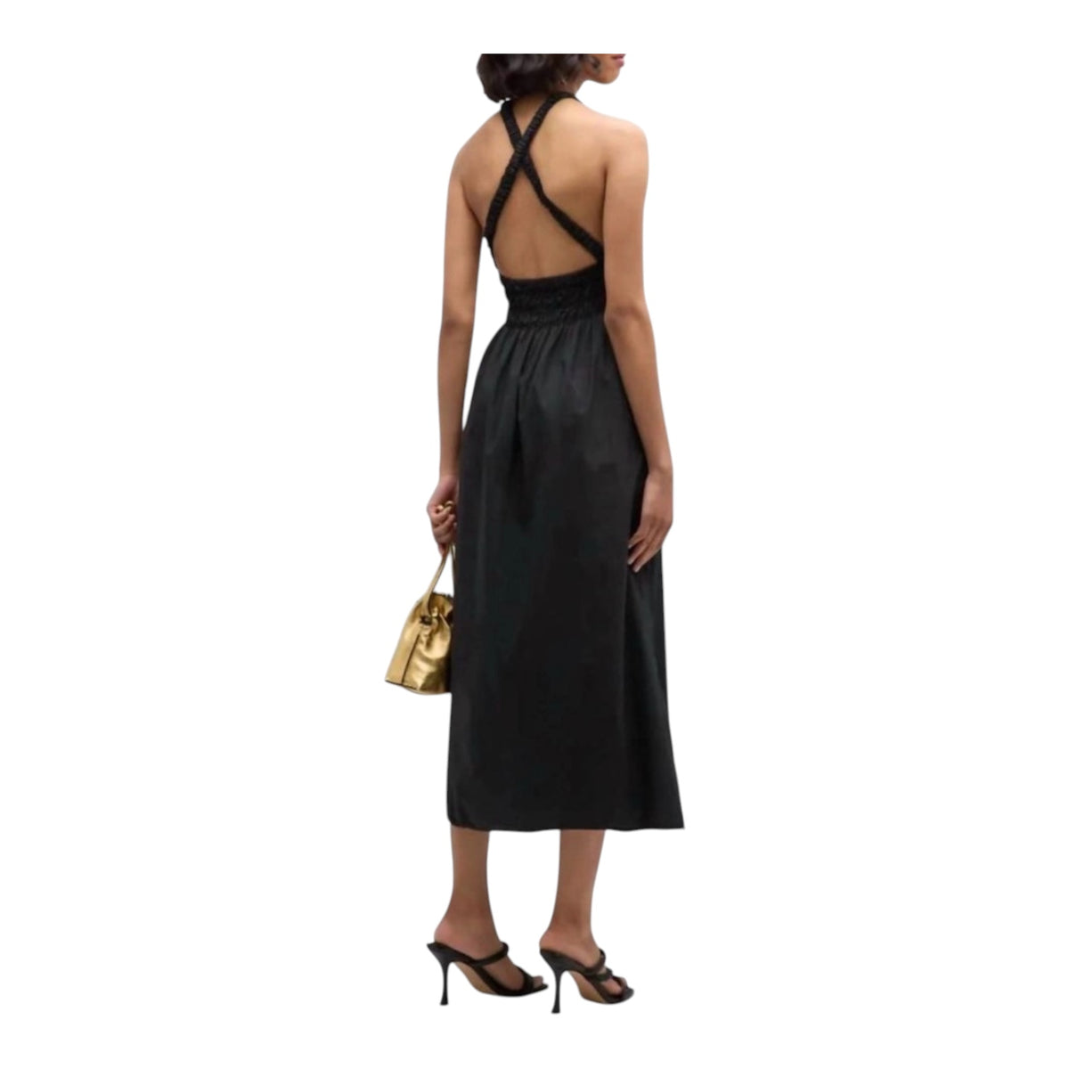 Xirena Tove Black Midi Dress Sz Large