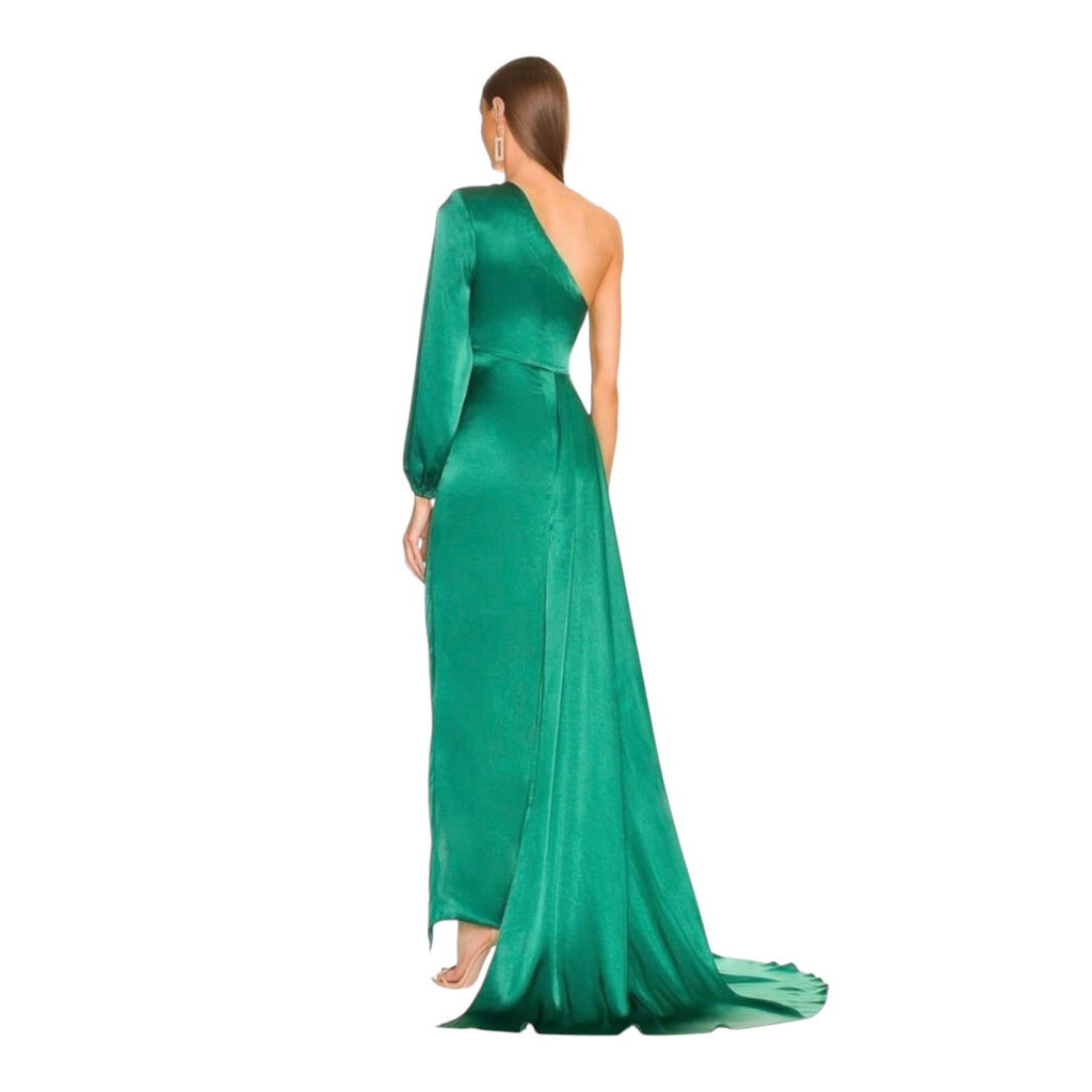 Michael Costello Revolve Heather Maxi Gown Dress Green Sz Small