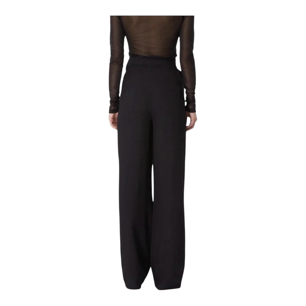 GAUGE81 Carlow knotted draped crepe wide-leg pants in Black Sz 34 XS