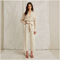 Marissa Webb Bo Paper Bag Canvas Patched Boyfriend Pant in Oat Sz 8