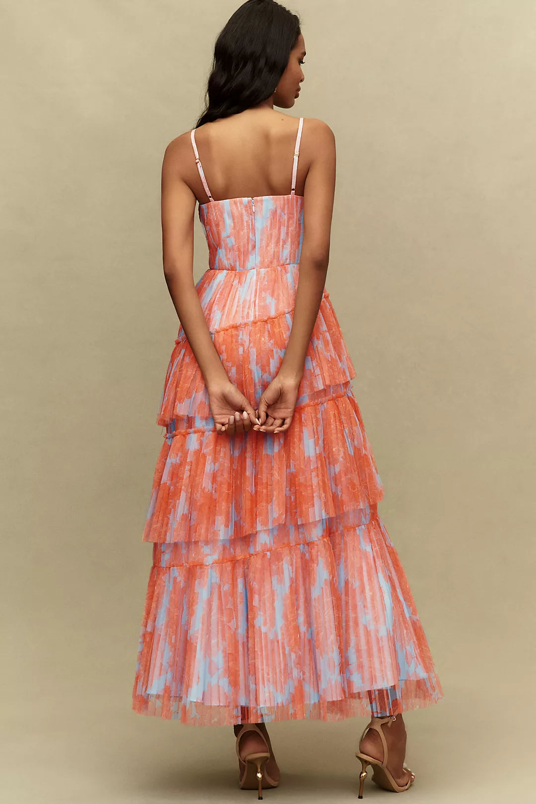 Hutch Valeria Gown Orange Pattern Sz 2 $425
