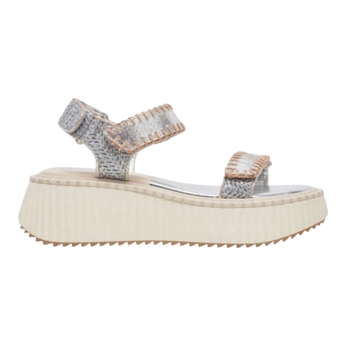 Dolce Vita Debra Platform Sandal Silver Sz 10