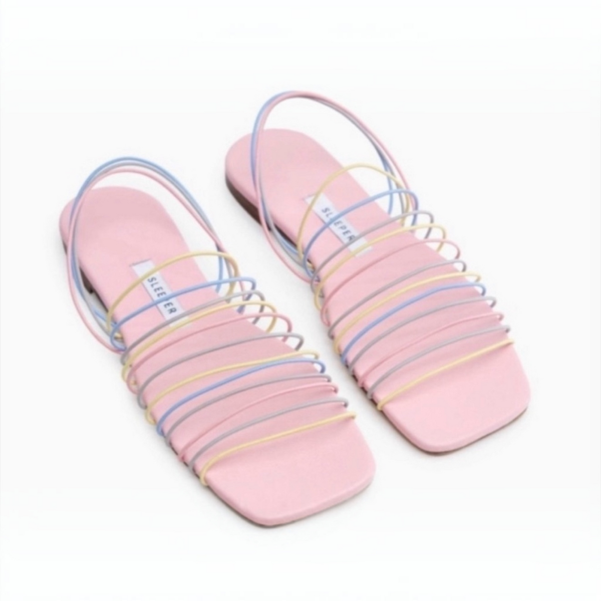 Sleeper Macaroni Strappy Sandals Pastel Pink Sz 39
