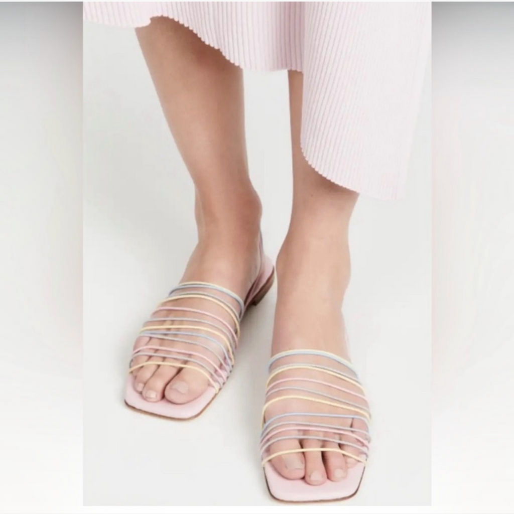 Sleeper Macaroni Strappy Sandals Pastel Pink Sz 39