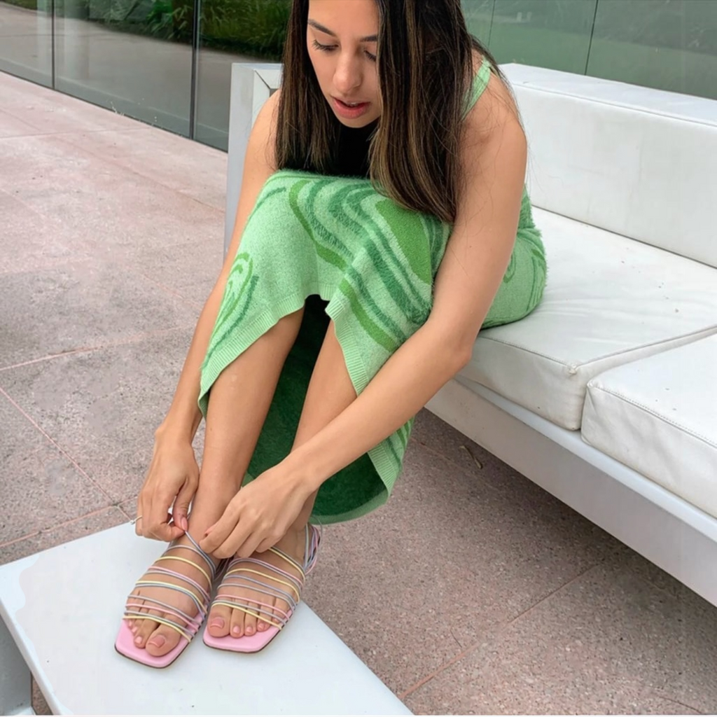 Sleeper Macaroni Strappy Sandals Pastel Pink Sz 39