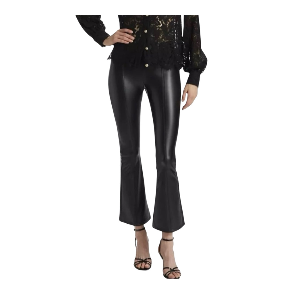 Generation Love Wren Flare Vegan Leather Leggings in Black Sz XXS