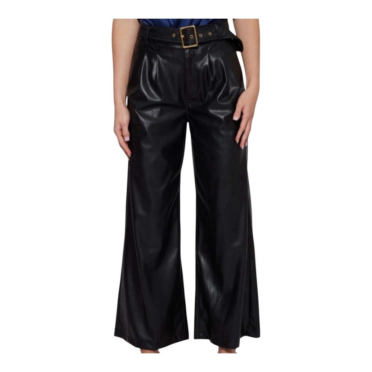 Generation Love Genesis Vegan Wide Leg Trousers Black Sz 8