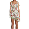 Rococo Sand Smocked Floral Ruffle Mini Dress Sz Large