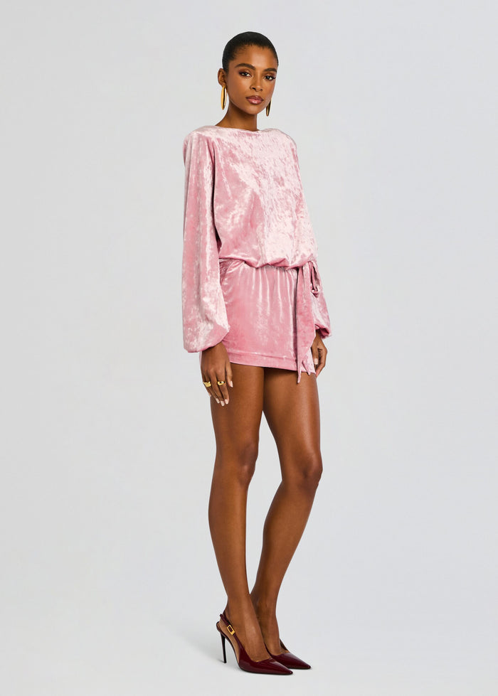 Retrofete Elysia Velvet Dress in Vintage Rose size Small $498