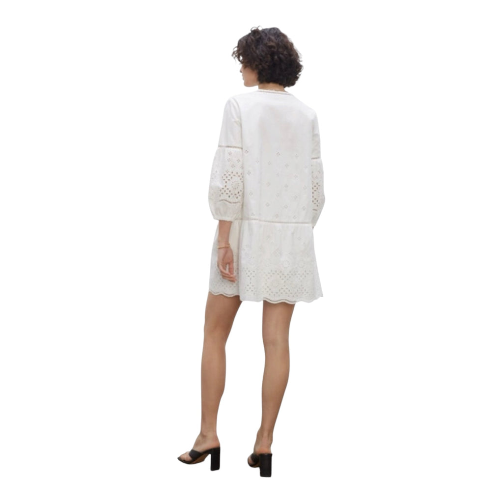 Club Monaco Eyelet Mini Dress in White Sz Medium