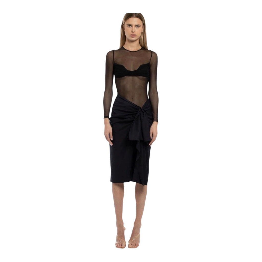 Mother of All Colette Midi Skirt in Black Sz Small