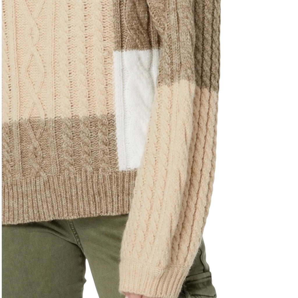 En Saison Baylor Cable Knit Balloon Sleeve Sweater Sz Medium