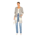 Chaser Cotton Blend Open Front Duster Sweater with Pockets Sz Small
