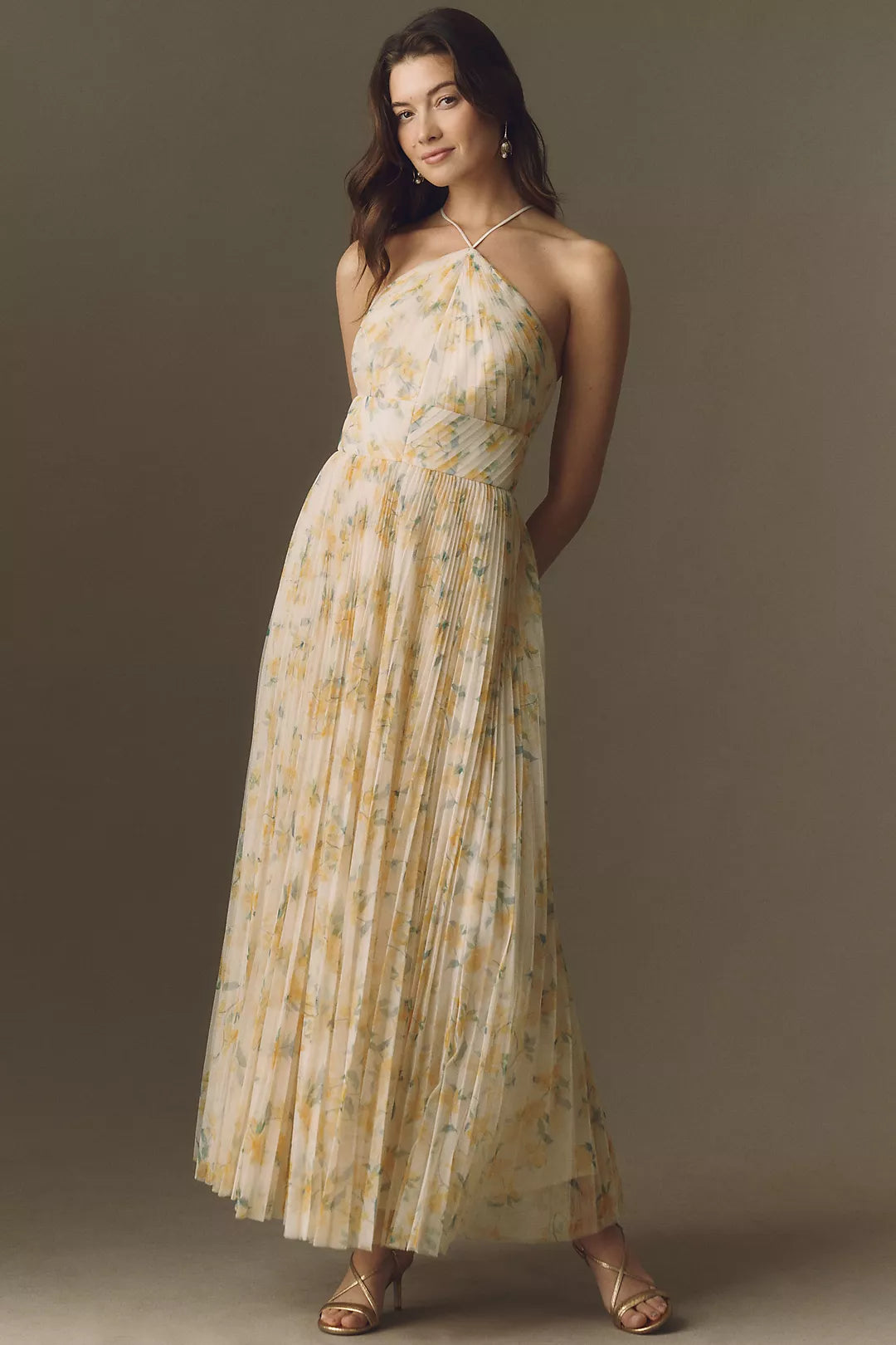 Hutch Blaine Gown Yellow Floral Sz 2