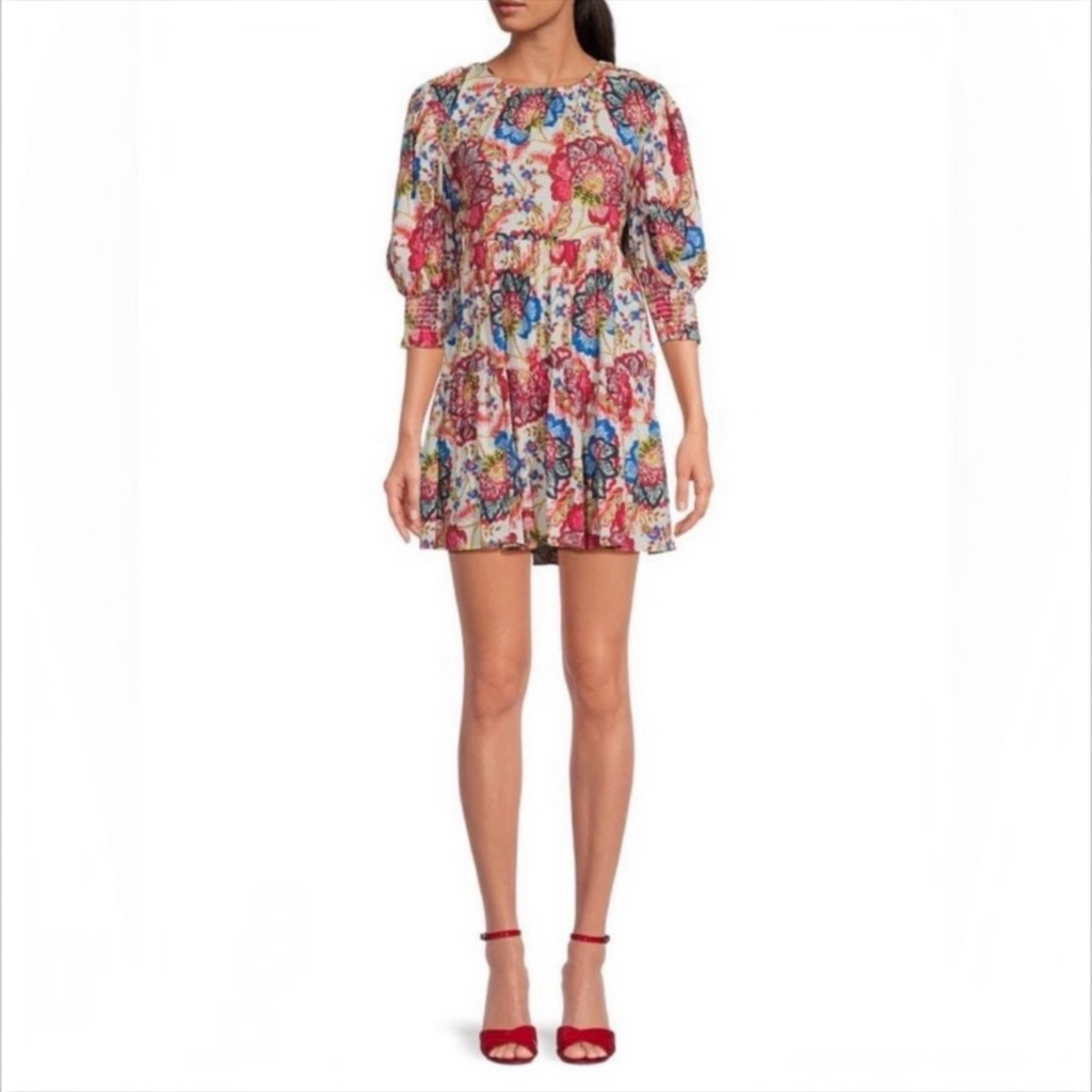 Misa Los Angeles x Revolve Honor Floral Mini Dress Sz Small
