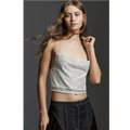 Walter Baker Anthropologie Cynthia Tank Top Silver Sequins Sz Large