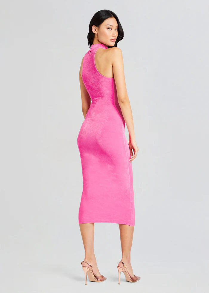 Ser.o.ya Delta Midi Dress in Malibu Pink Sz Small $295