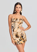 Retrofete JANESSA SILK DRESS in Vintage Cheetah Sz Medium $428