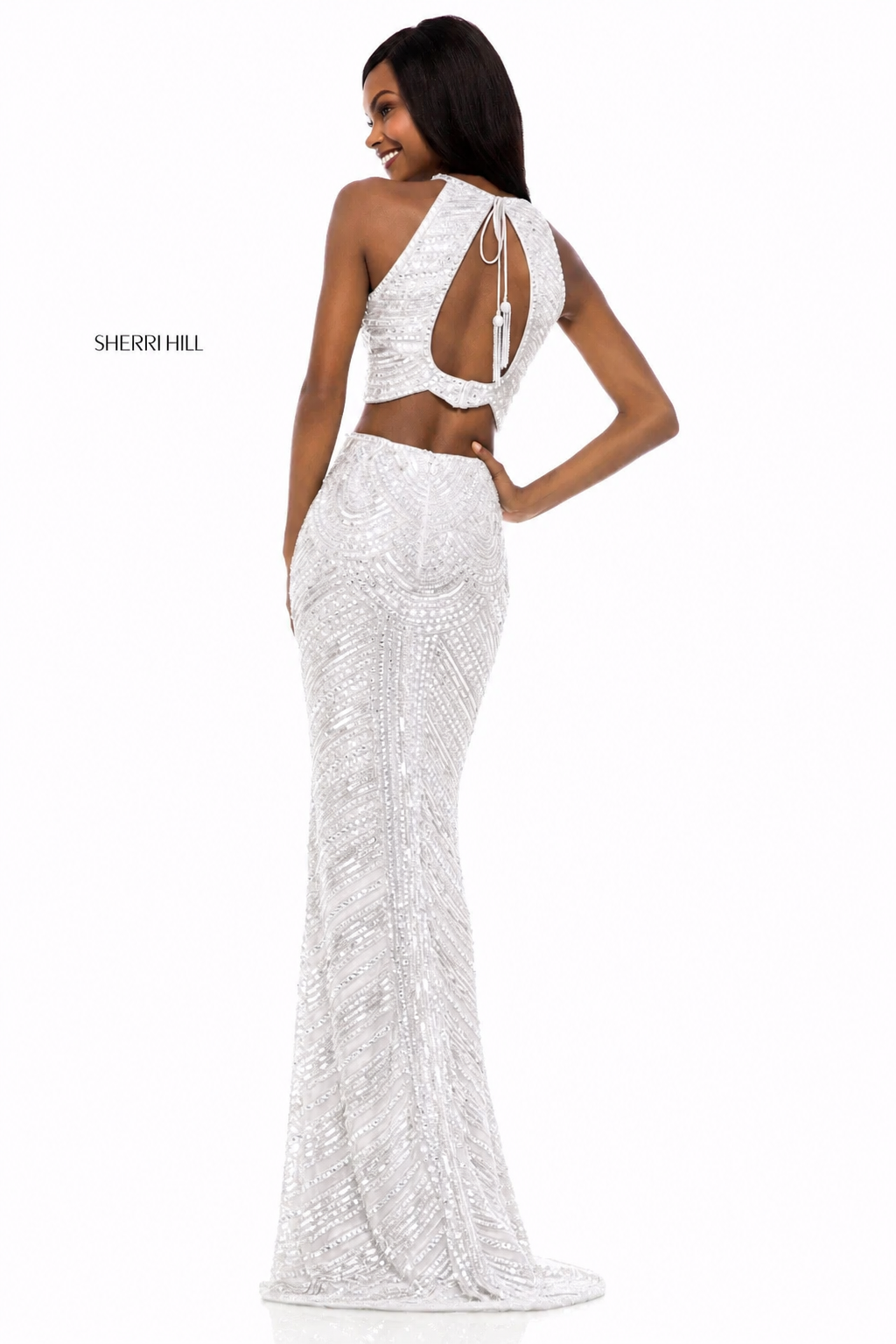 Sherri Hill 52063 Two Piece Sequin Gown
Size 8 • Ivory $598
