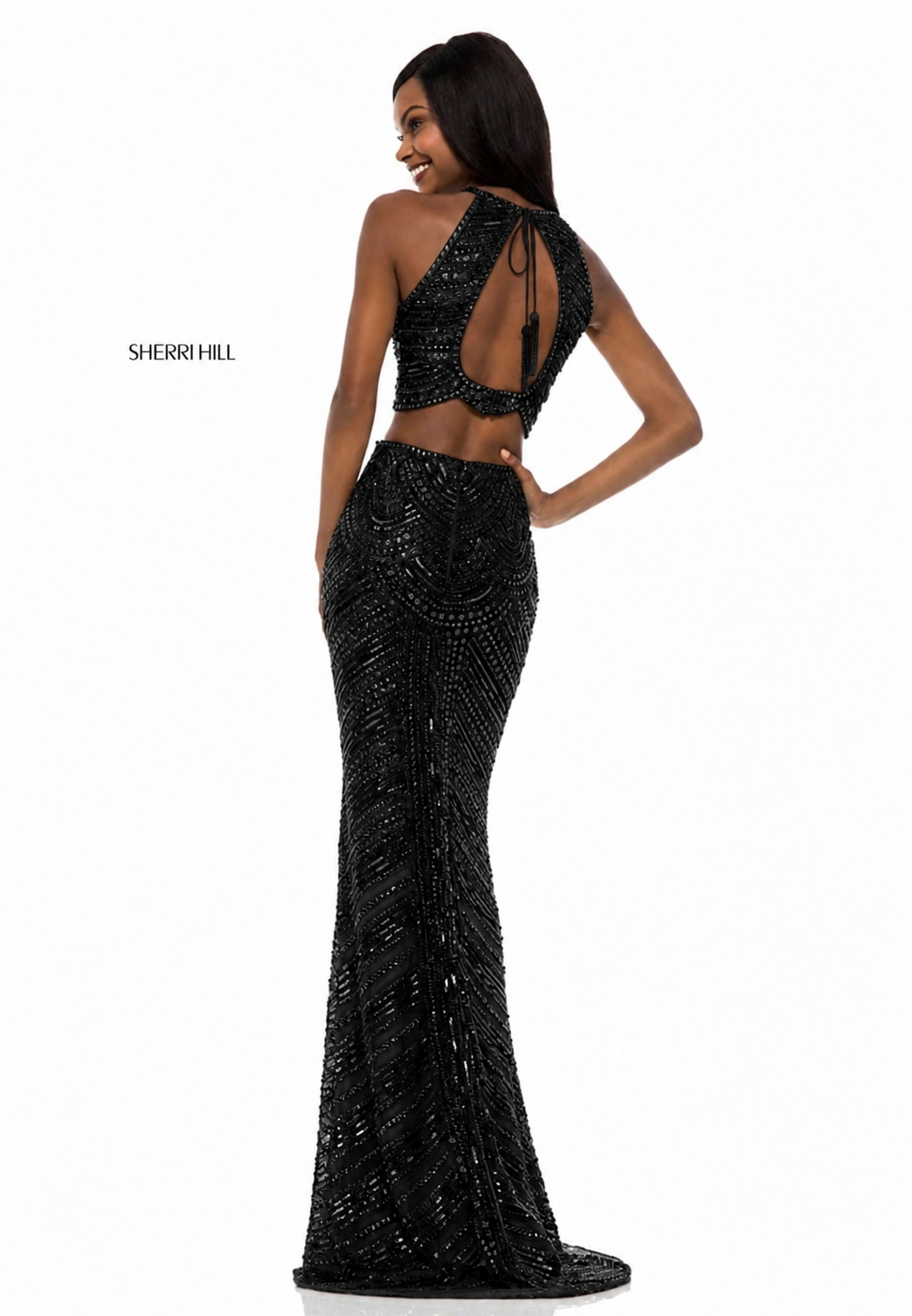 Sherri Hill 52063 Two Piece Sequin Gown
Size 6 • black • $598
