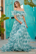 Sherri Hill 56128 Green Print Off Shoulder Floral Corset Gown Size
0 $998