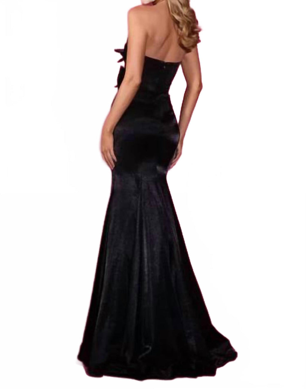 PORTIA & SCARLETT Black
Strapless Crystal Bow Mermaid
Prom Gown Dress Size 6 $575