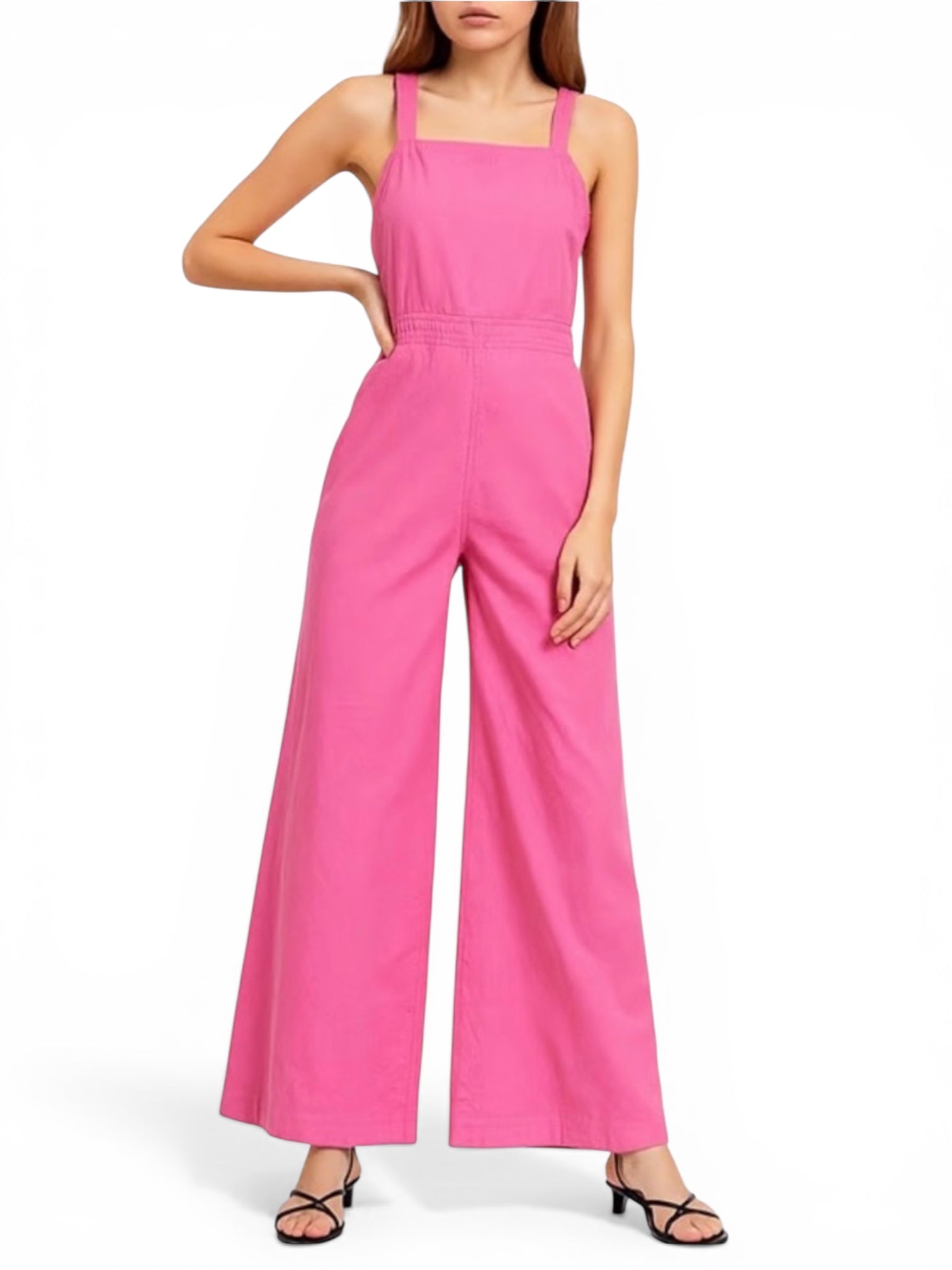 Rolla’s Alice Linen Overalls in Hot Pink Sz 28 $159