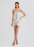 Retrofete AVANYAH EMBELLISHED
KNIT DRESS in White Sz Large $498