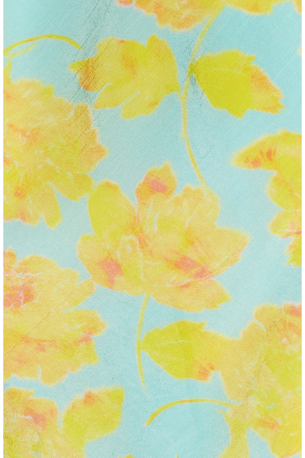 Amanda Uprichard Selah Floral Print Tie Waist Mini Dress Yellow Blue NWT Size Large