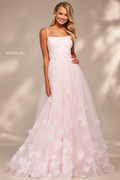 Sherri Hill 53708 Pink Glitter Tulle Formal Gown Size 2 $598