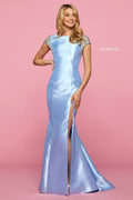 Sherri Hill 53335 Light Blue Mikado Embellished Gown Size 2 $550