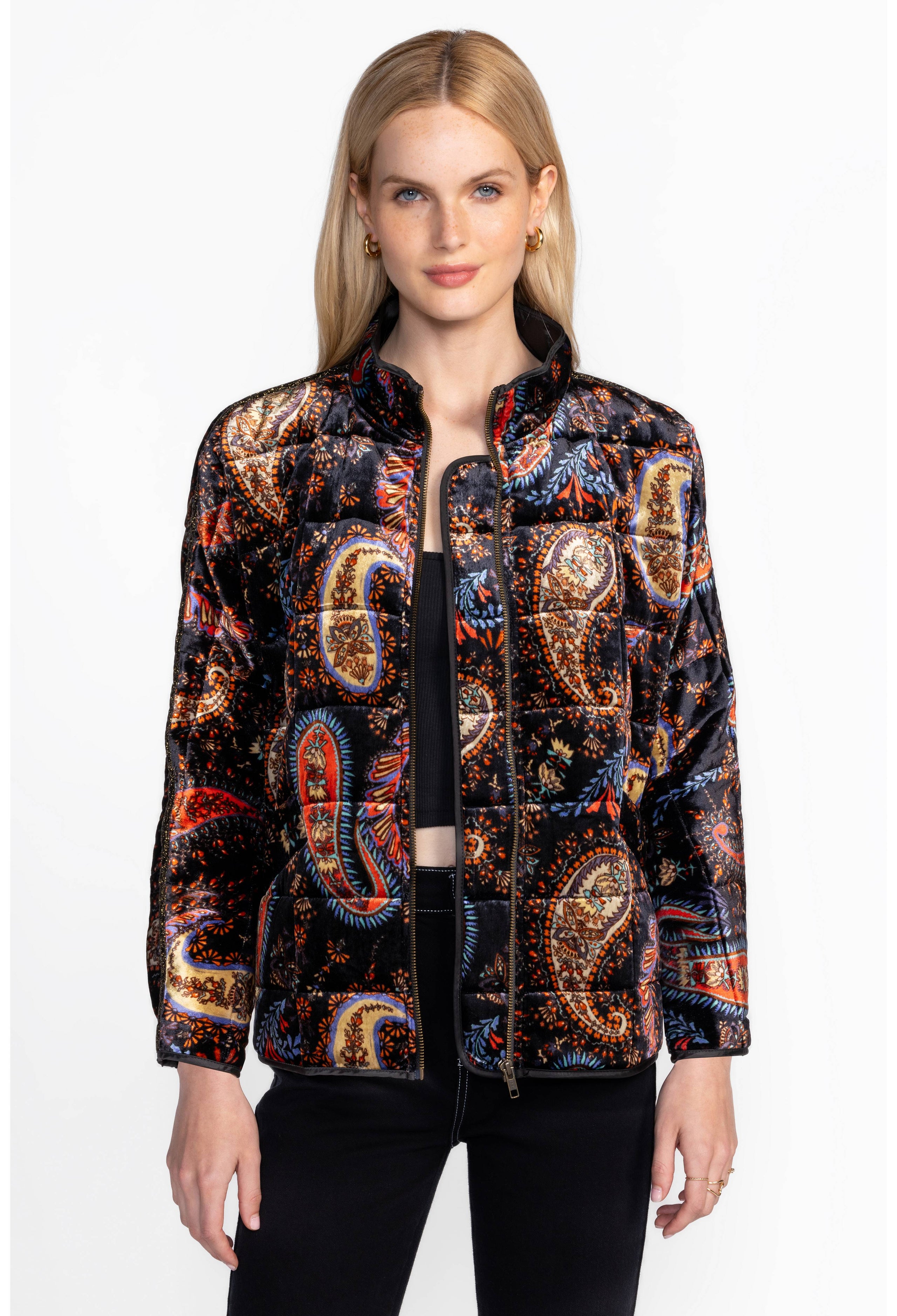 Johnny Was Dolman Quilted Jacket Sezana in color Size Large $480