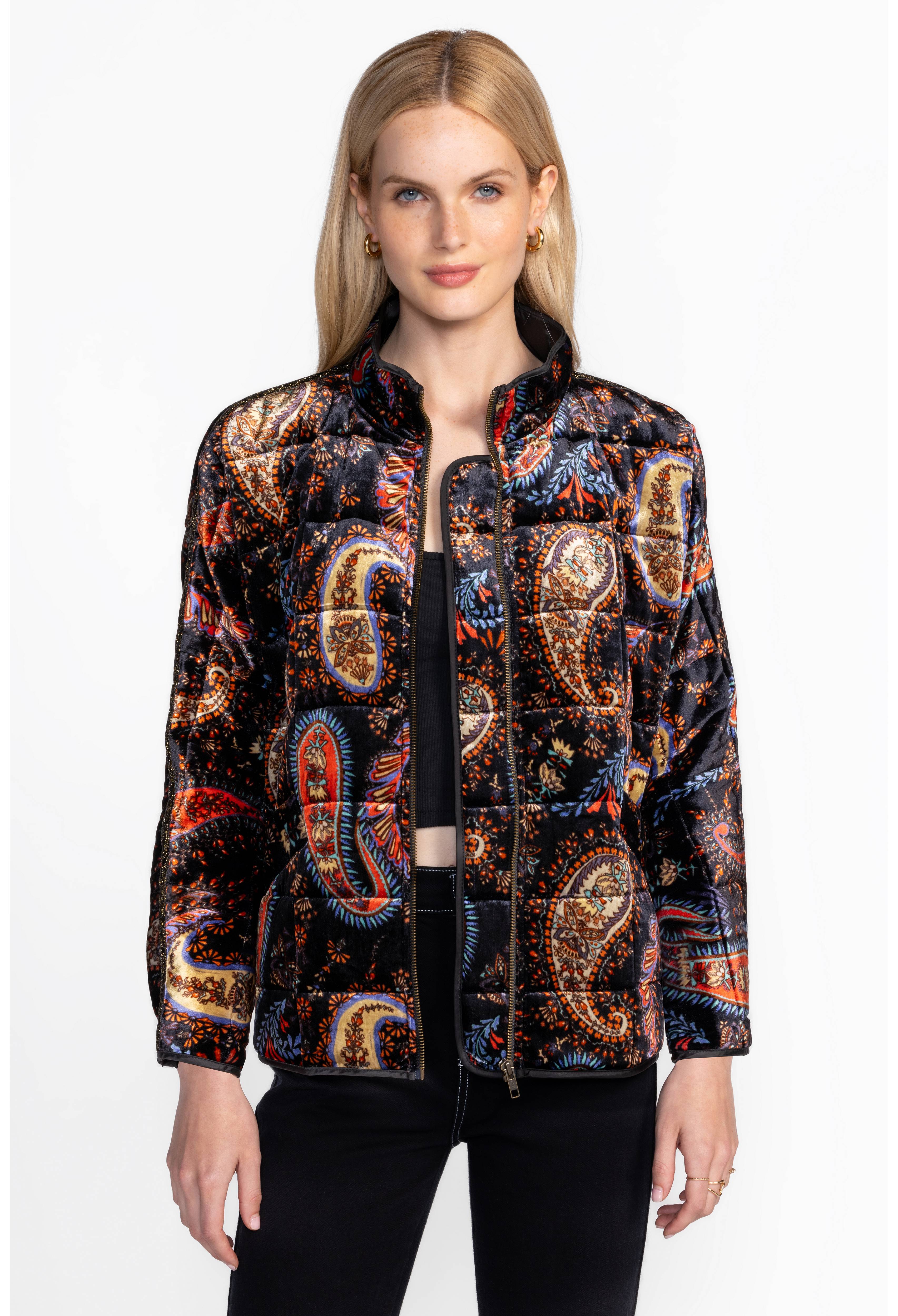 Johnny Was Dolman Quilted Jacket Sezana in color Size Large $480