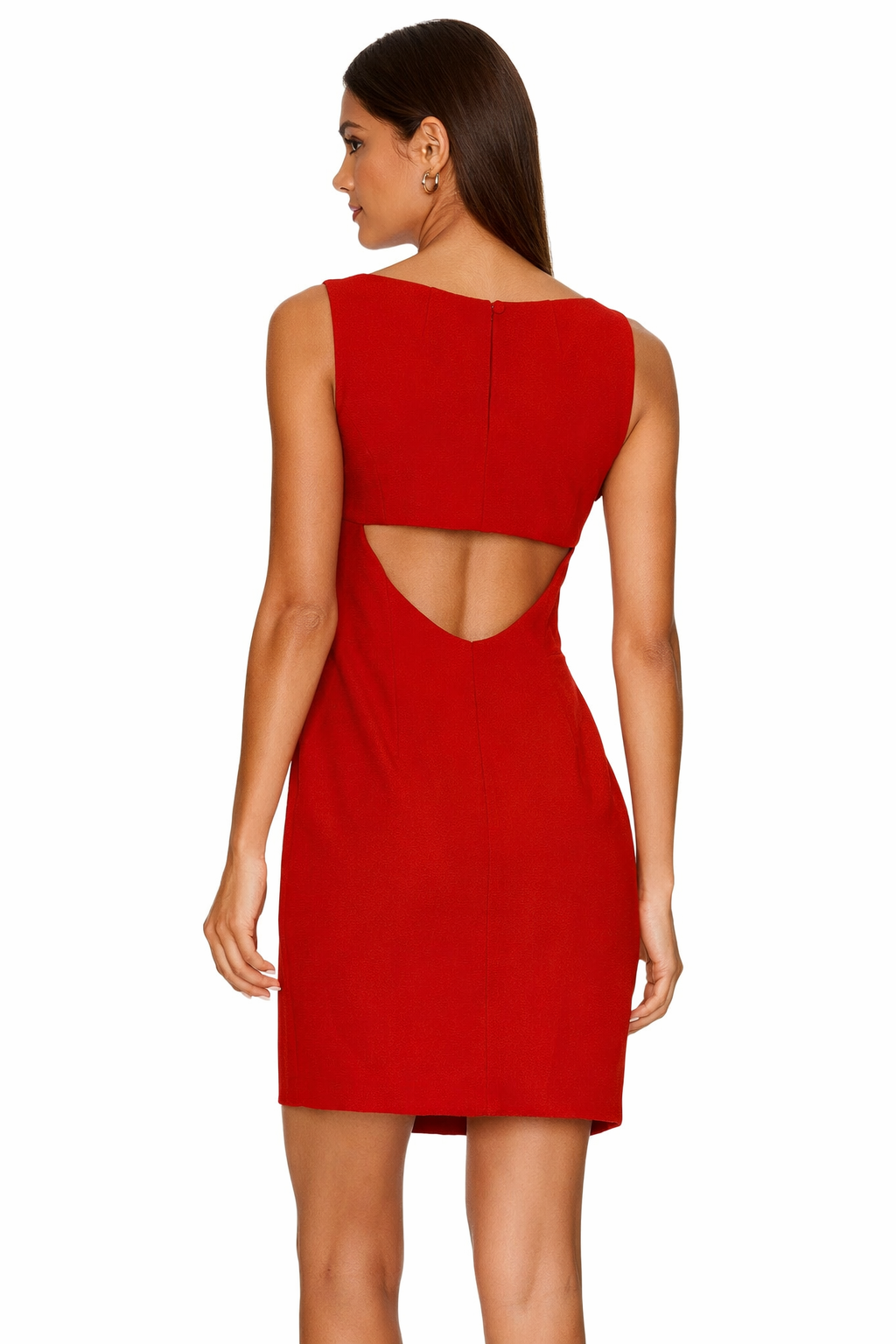 MILLY Red Crepe Cutout Sheath Dress Size 4 $395